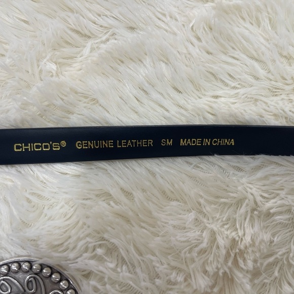 Chico\'s Black and Silver Medallion Belt main image 8